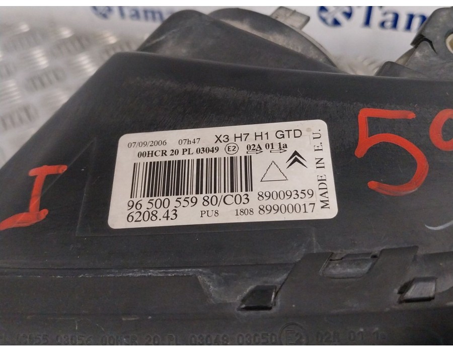 Recambio de faro izquierdo para citroën c5 ii (rc_) 2.0 16v (rcrfjb, rcrfjc) referencia OEM IAM 9650055980  