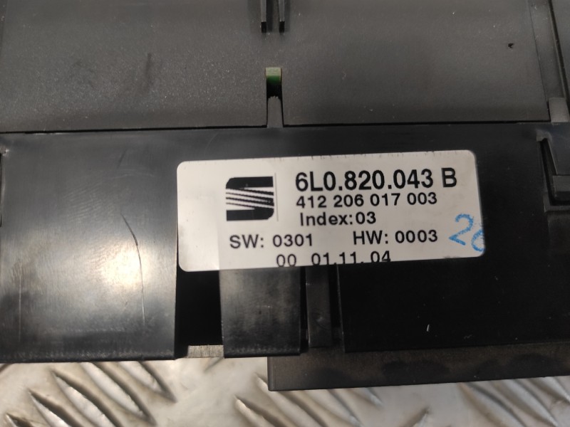 Recambio de mando climatizador para seat ibiza (6l1) 1.4 16v referencia OEM IAM 6L0820043B  412206017003