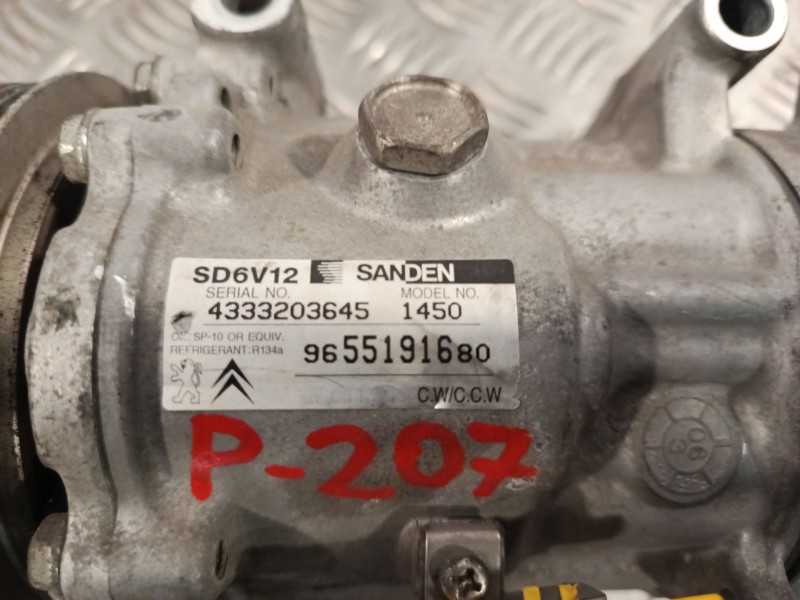 Recambio de compresor aire acondicionado para peugeot 207 sw (wk_) 1.6 hdi referencia OEM IAM SD6V121450  9655191680