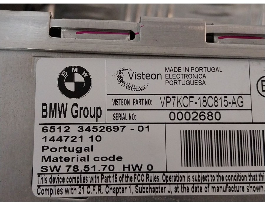 Recambio de sistema audio / radio cd para mini mini (r56) 1.4 16v cat referencia OEM IAM 6512345269701  3452697