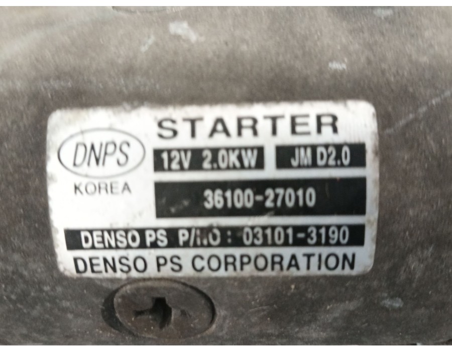 Recambio de motor arranque para kia sportage ii (je_, km_) 2.0 crdi 4wd referencia OEM IAM 3610027010  031013190