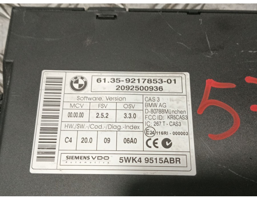 Recambio de modulo electronico para bmw serie 1 berlina (e81/e87) 2.0 turbodiesel cat referencia OEM IAM 6135921785301  