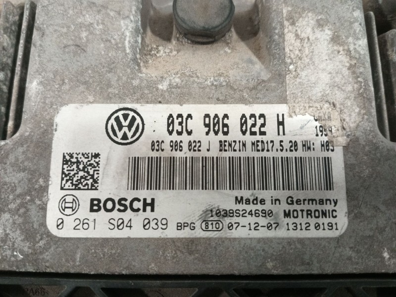 Recambio de centralita motor uce para volkswagen eos (1f7, 1f8) 1.4 tsi referencia OEM IAM 03C906022H  0261S04039