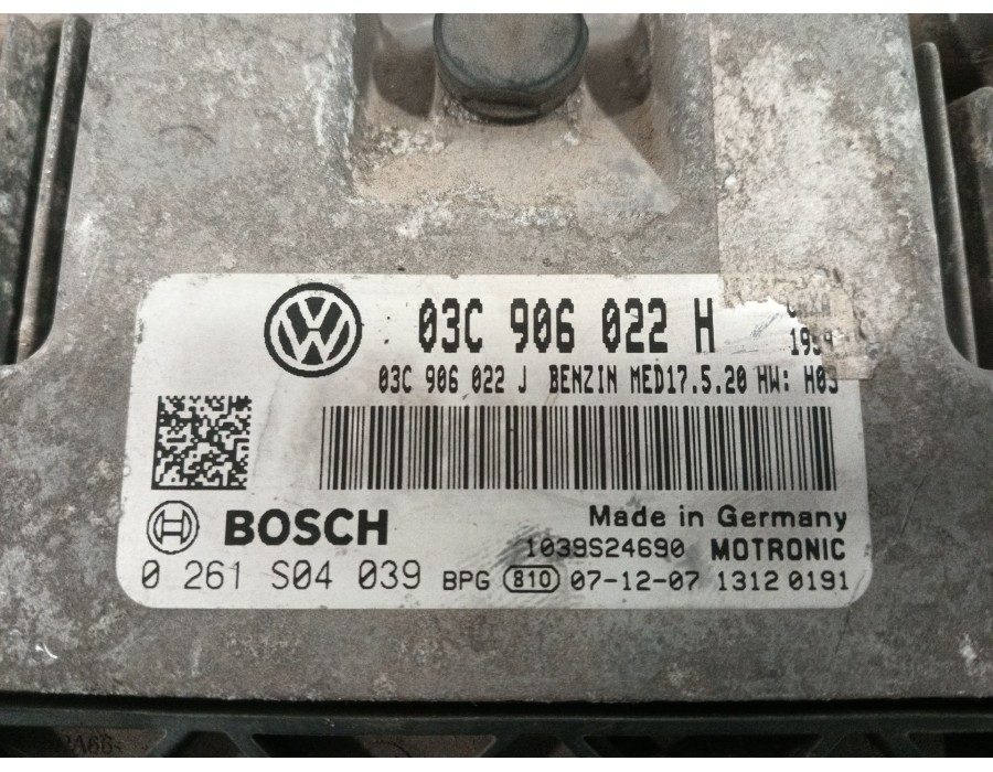 Recambio de centralita motor uce para volkswagen eos (1f7, 1f8) 1.4 tsi referencia OEM IAM 03C906022H  0261S04039