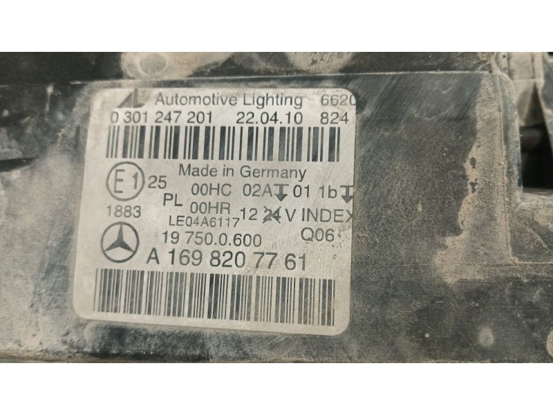Recambio de faro izquierdo para mercedes-benz clase b sports tourer (w245) b 180 cdi (245.207) referencia OEM IAM A1698207751  0