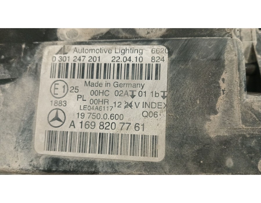 Recambio de faro izquierdo para mercedes-benz clase b sports tourer (w245) b 180 cdi (245.207) referencia OEM IAM A1698207751  0