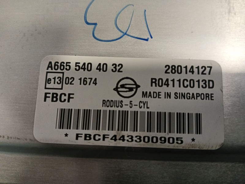 Recambio de centralita motor uce para ssangyong rodius i 2.7 xdi referencia OEM IAM A6655404032 R0411C013D 28014127