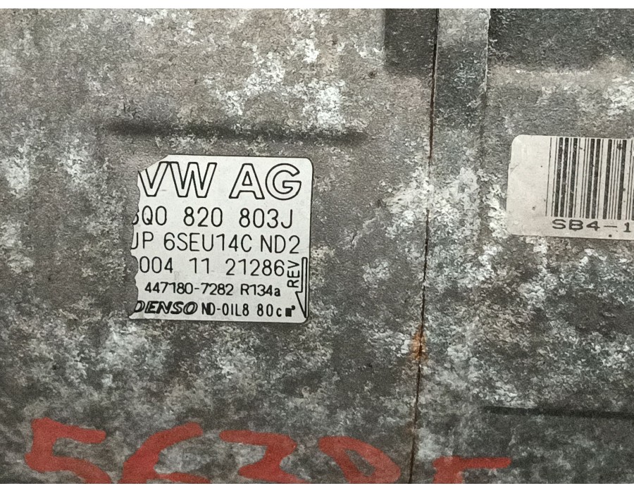 Recambio de compresor aire acondicionado para volkswagen polo (9n1) 1.4 tdi referencia OEM IAM 6Q0820803J 6SEU14C 4471807282