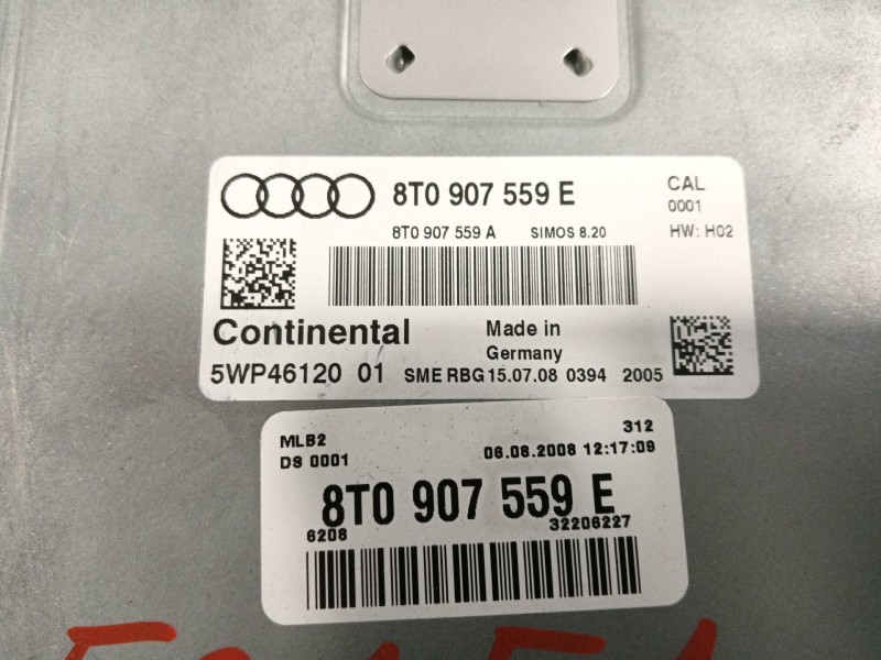 Recambio de centralita motor uce para audi a5 (8t3) 3.2 fsi quattro referencia OEM IAM 8T0907559E  5WP4612001