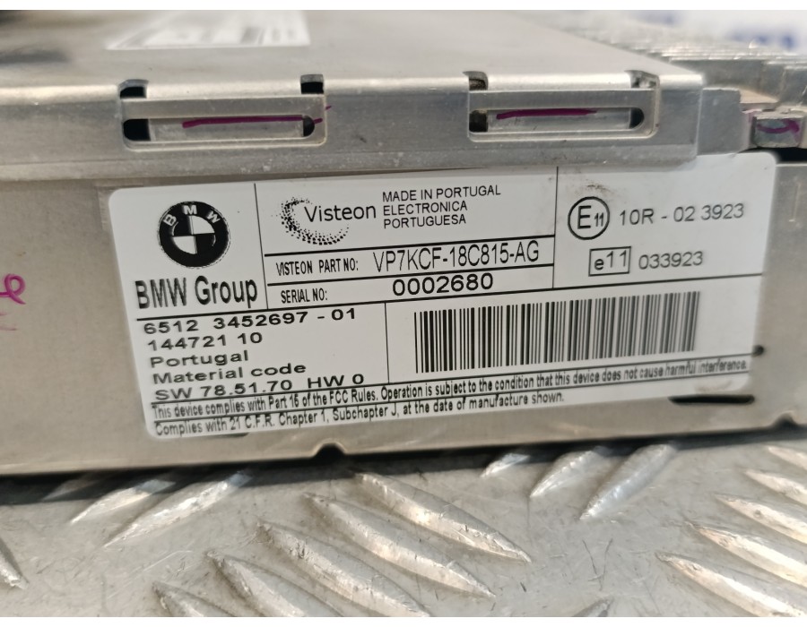 Recambio de sistema audio / radio cd para mini mini (r56) 1.4 16v cat referencia OEM IAM 6512345269701  3452697