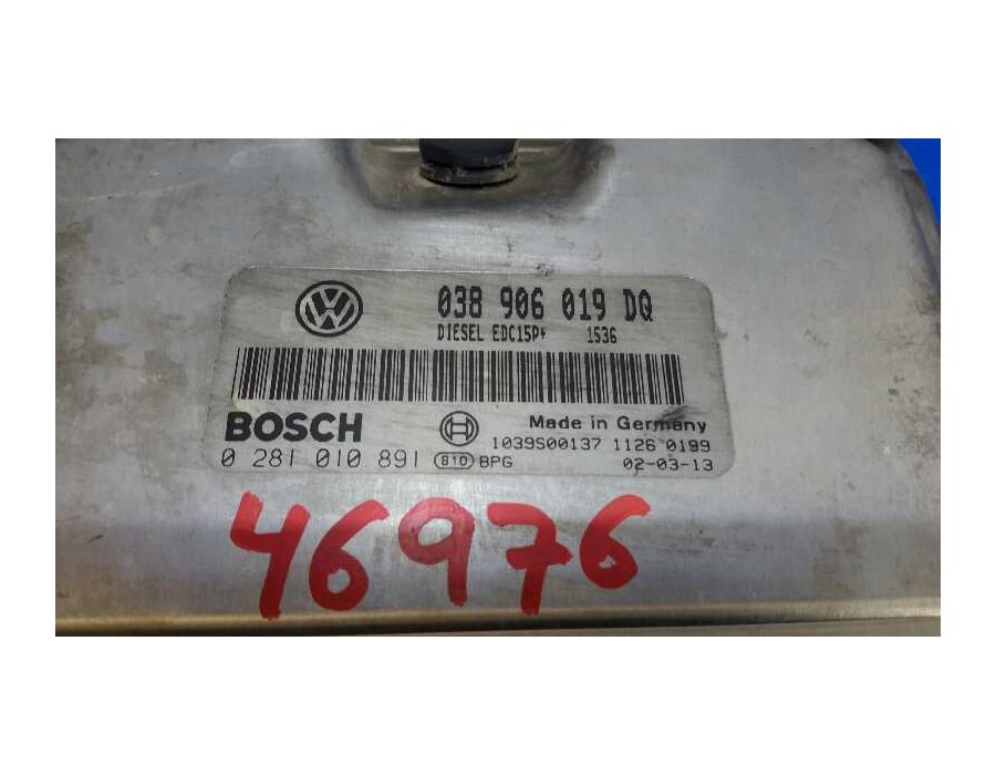 Recambio de centralita motor uce para seat ibiza (6l1) 1.9 tdi referencia OEM IAM 0281010891 EDC15P+ 038906019DQ