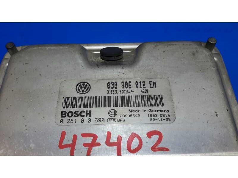 Recambio de centralita motor uce para seat ibiza (6l1) 1.9 sdi referencia OEM IAM 0281010690 EDC15VM+ 038906012EM