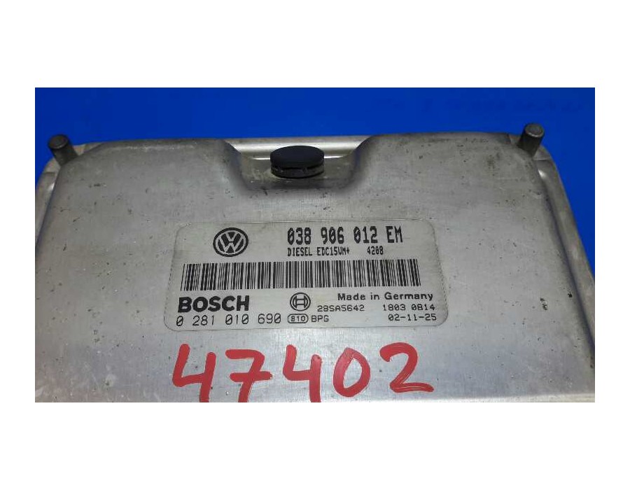 Recambio de centralita motor uce para seat ibiza (6l1) 1.9 sdi referencia OEM IAM 0281010690 EDC15VM+ 038906012EM