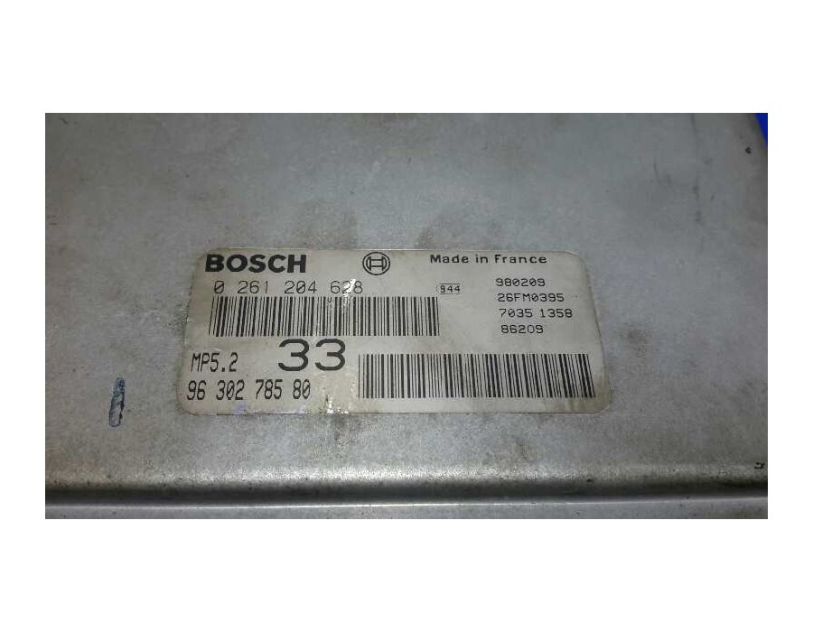 Recambio de centralita motor uce para citroën xsara berlina 1.6 referencia OEM IAM 0261204628 MP52 9630278580