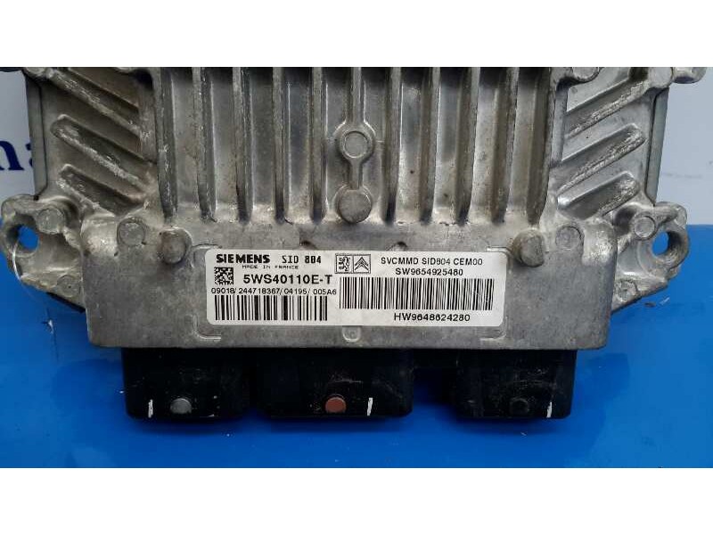 Recambio de centralita motor uce para citroën c3 1.4 hdi referencia OEM IAM 5WS40110ET 9654925480 SW9654925480
