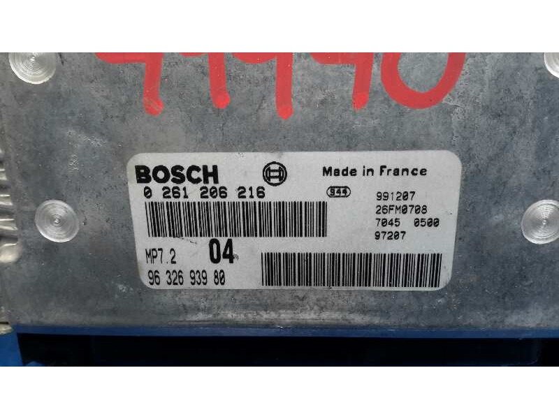 Recambio de centralita motor uce para peugeot 206 berlina 1.6 referencia OEM IAM 0261206216 MP72 9632693980