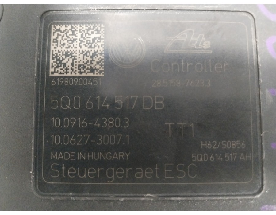 Recambio de abs para volkswagen golf vii (5g1, bq1, be1, be2) 1.4 gte hybrid referencia OEM IAM 5Q0614517DB MK100ESC 5Q0614517AH