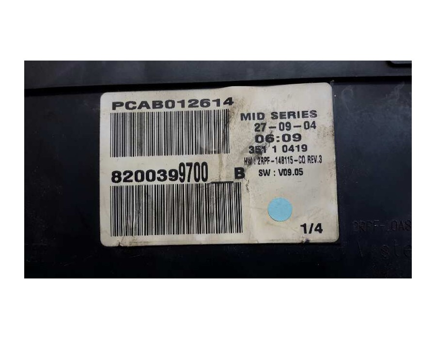 Recambio de cuadro instrumentos para renault megane ii berlina 3p 1.5 dci diesel referencia OEM IAM 2RPF14B115CQ 2RPF10A855A 820