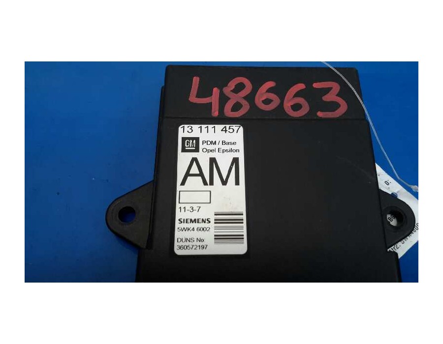 Recambio de centralita cierre para opel signum 2.2 16v dti cat (y 22 dtr / l50) referencia OEM IAM 13111457  5WK46002