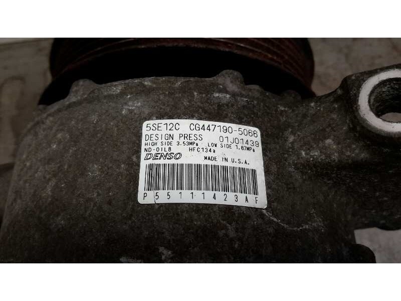 Recambio de compresor aire acondicionado para chrysler jeep compass 2.0 crd cat referencia OEM IAM CG4471905066 01J01439 5SE12C