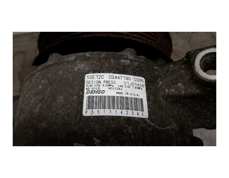 Recambio de compresor aire acondicionado para chrysler jeep compass 2.0 crd cat referencia OEM IAM CG4471905066 01J01439 5SE12C