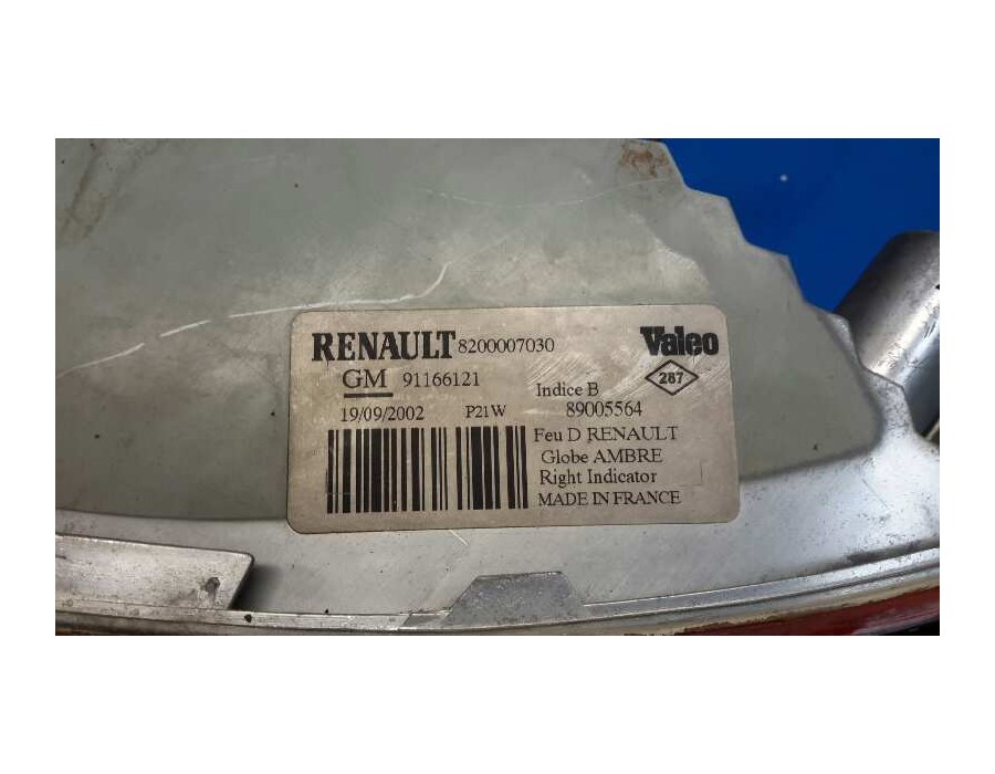 Recambio de piloto delantero derecho para nissan primastar (x83) 1.9 dci diesel cat referencia OEM IAM 8200007030  91166121