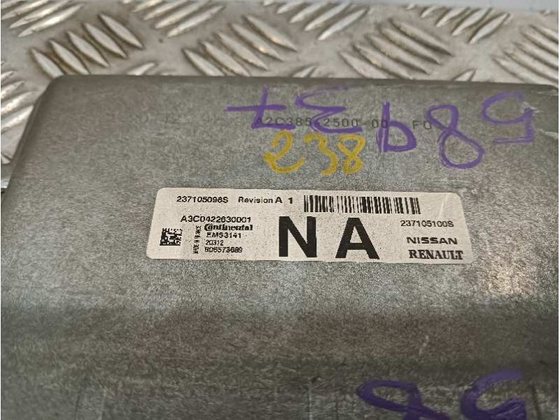 Recambio de centralita motor uce para dacia sandero referencia OEM IAM 237105098S 237105100S 237105100S