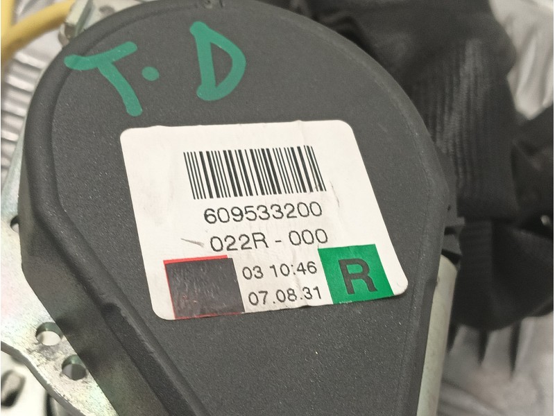 Recambio de cinturon seguridad trasero derecho para volkswagen touareg (7l6) 2.5 tdi dpf referencia OEM IAM 609533200  