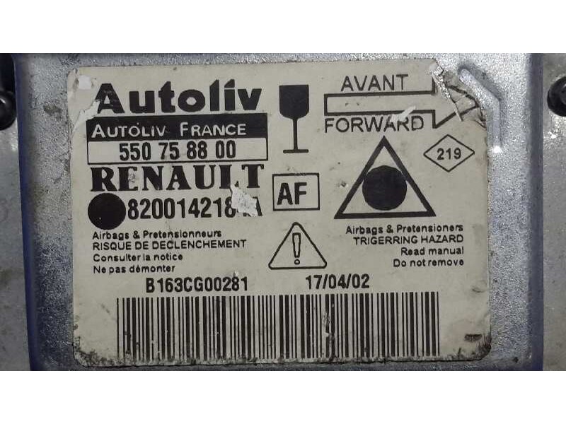 Recambio de centralita airbag para renault laguna ii (bg0) referencia OEM IAM 8200142184A  550758800
