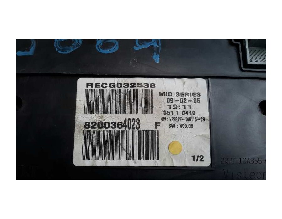 Recambio de cuadro instrumentos para renault megane ii berlina 3p 1.6 16v referencia OEM IAM 8200364023 8200364023F 35110419