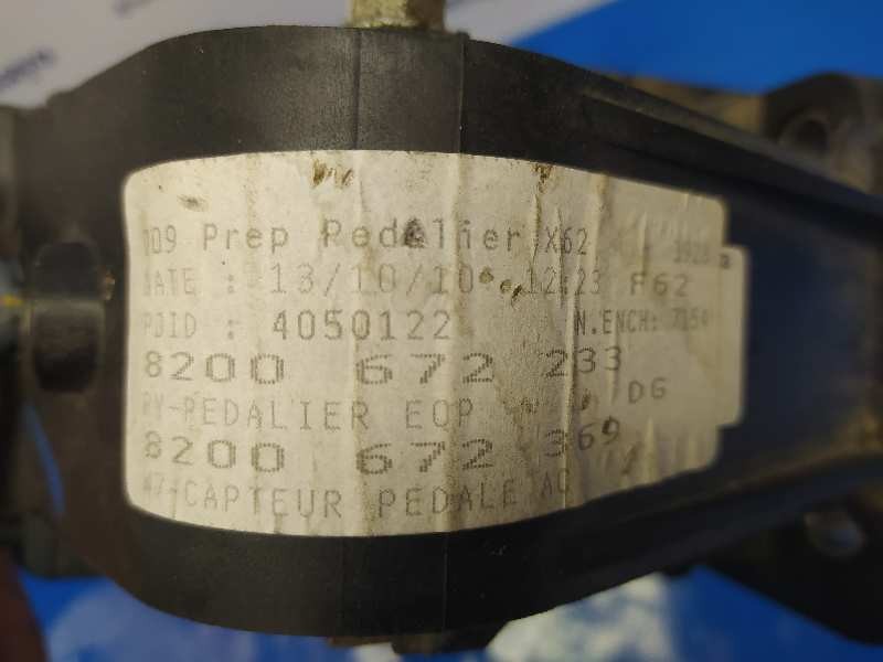 Recambio de pedal freno para renault master kasten 2.3 dci diesel cat referencia OEM IAM 8200672369  8200672233