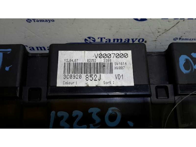 Recambio de cuadro instrumentos para volkswagen passat berlina (3c2) 1.9 tdi referencia OEM IAM 3C0920852J  A2C53217523