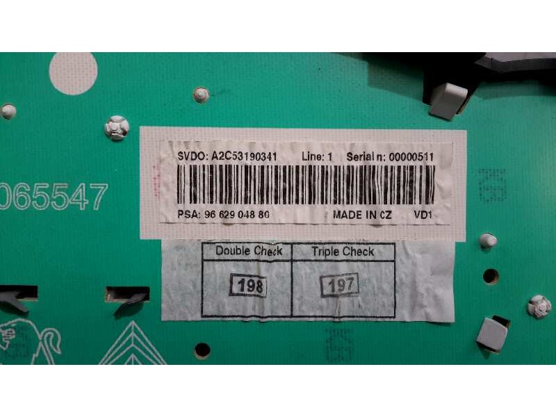 Recambio de cuadro instrumentos para peugeot 207 1.6 16v hdi referencia OEM IAM 9662904880  A2C53190341