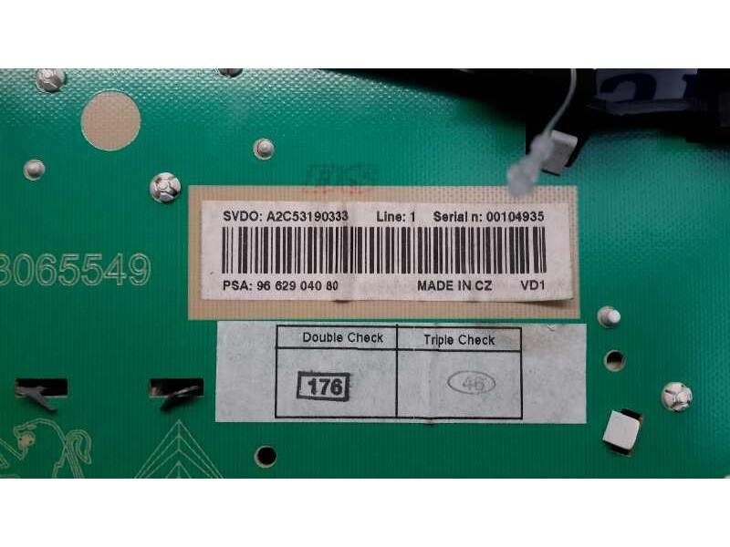 Recambio de cuadro instrumentos para peugeot 207 1.6 16v cat referencia OEM IAM A2C53190333  9662904080
