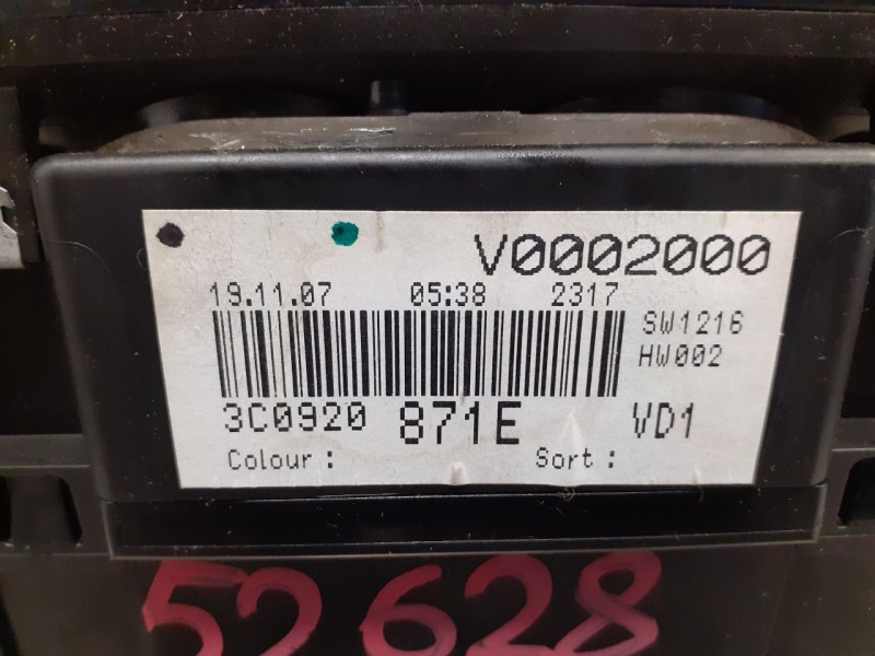 Recambio de cuadro instrumentos para volkswagen passat variant (3c5) 1.9 tdi referencia OEM IAM 3C0920871E  