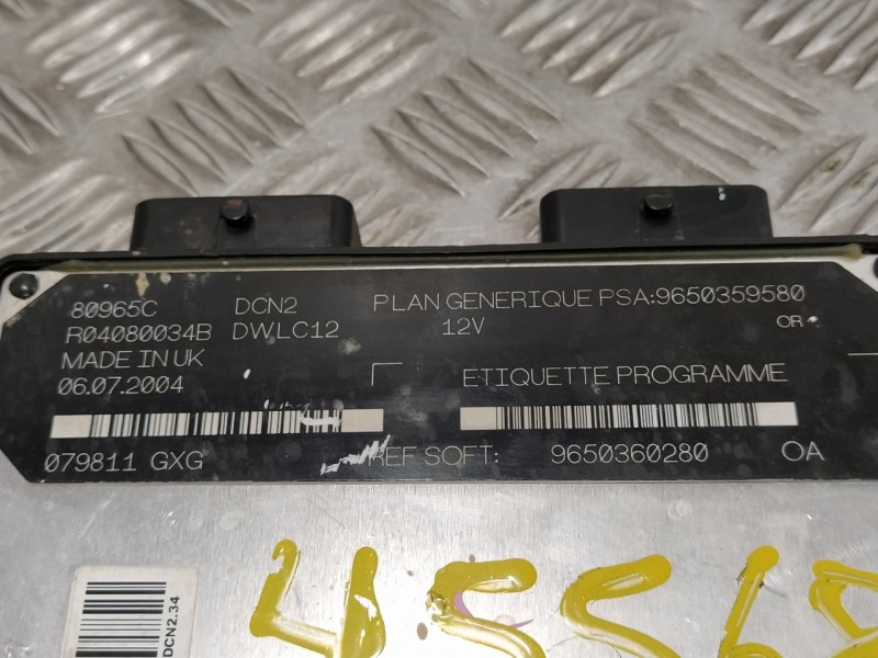 Recambio de centralita motor uce para peugeot partner (s1) 1.9 diesel referencia OEM IAM 9650360280 9650359580 R04080034B