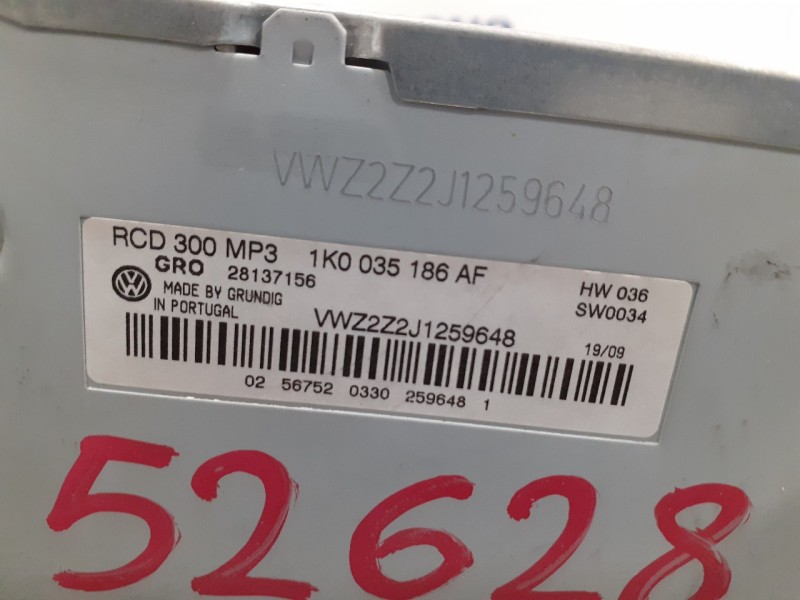 Recambio de sistema audio / radio cd para volkswagen passat variant (3c5) 1.9 tdi referencia OEM IAM 1K0035186AF  