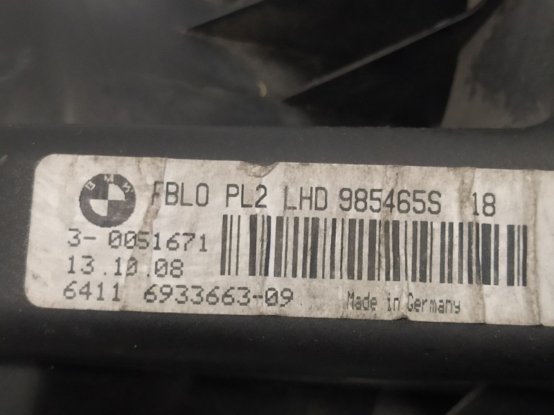 Recambio de motor calefaccion para bmw serie 3 berlina (e90) 2.0 turbodiesel cat referencia OEM IAM 6411693366309 T1000660W 9854
