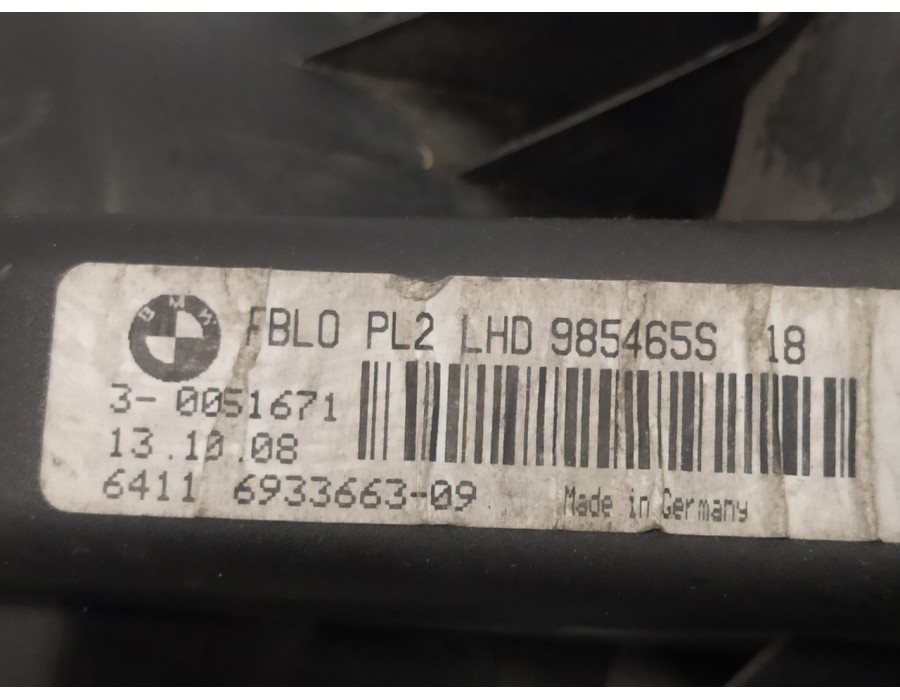 Recambio de motor calefaccion para bmw serie 3 berlina (e90) 2.0 turbodiesel cat referencia OEM IAM 6411693366309 T1000660W 9854