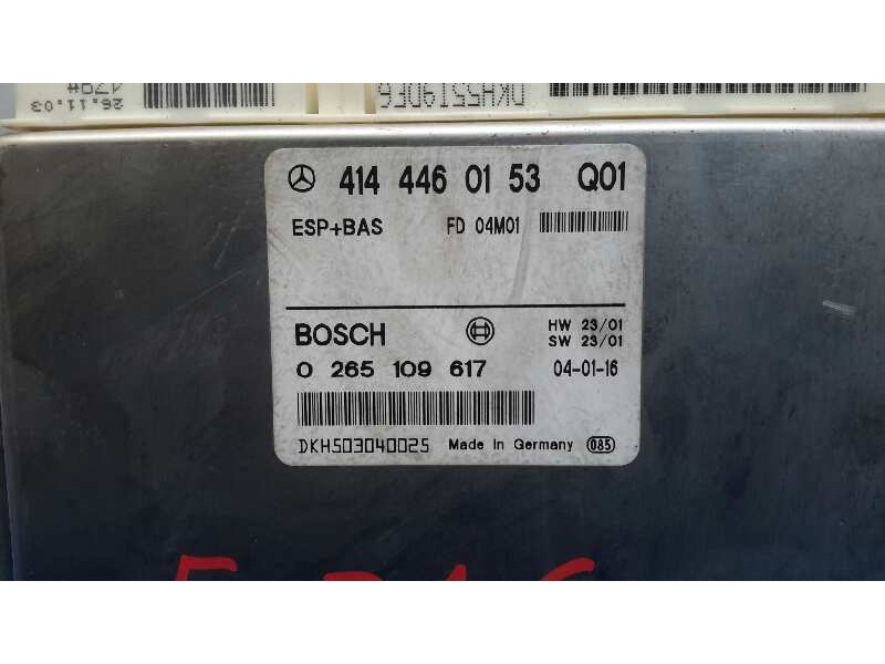 Recambio de centralita esp para mercedes-benz vaneo (w414) furgoneta compacta referencia OEM IAM 0265109617  4144460153Q01