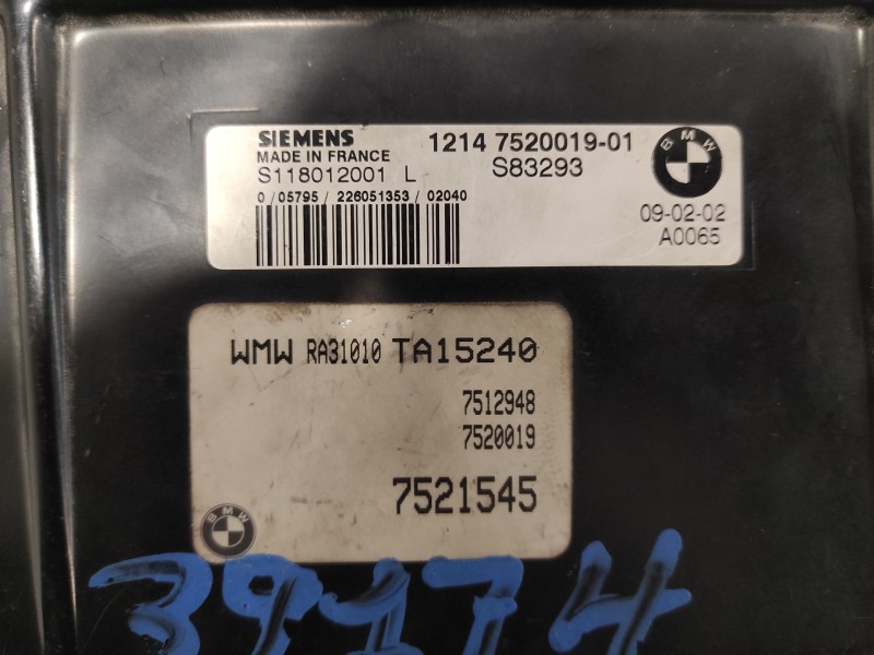 Recambio de centralita motor uce para mini mini (r50,r53) one referencia OEM IAM S118012001L 1214752001901 7521545