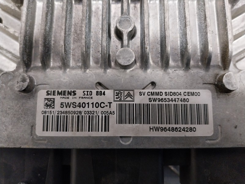 Recambio de centralita motor uce para citroën c3 1.4 hdi referencia OEM IAM 5WS40110CT 9653447480 9648624280