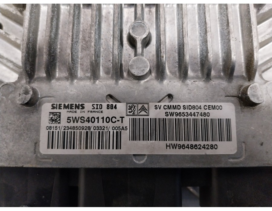 Recambio de centralita motor uce para citroën c3 1.4 hdi referencia OEM IAM 5WS40110CT 9653447480 9648624280
