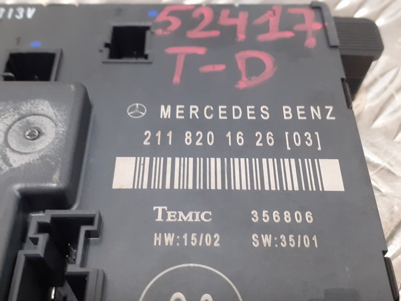 Recambio de modulo electronico para mercedes-benz clase e (w211) berlina 2.6 cat referencia OEM IAM 2118201626  211820162603