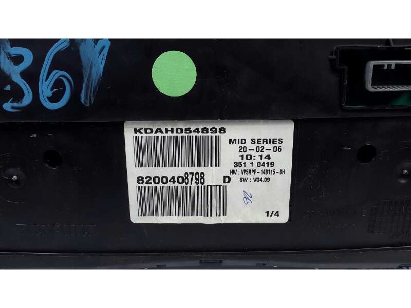 Recambio de cuadro instrumentos para renault megane i berlina hatchback (ba0) referencia OEM IAM 8200408798D 141627 KDAH054898