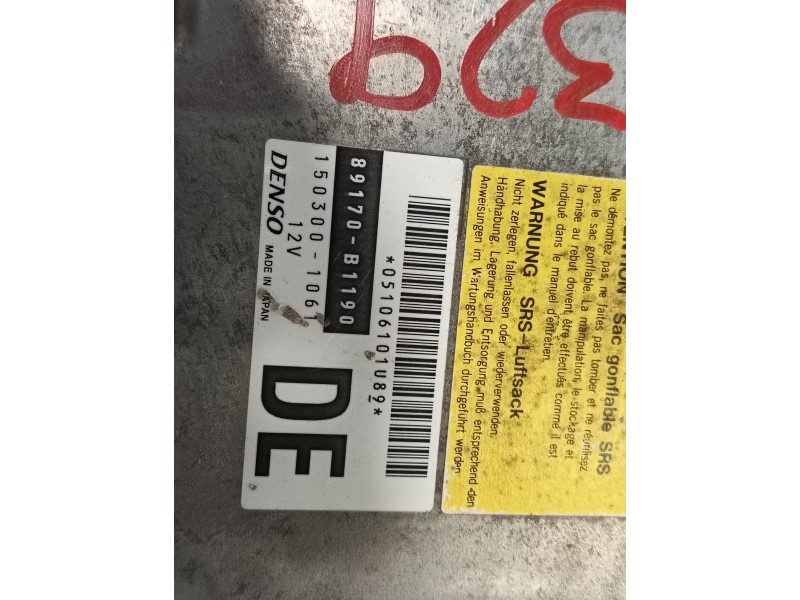 Recambio de centralita airbag para subaru justy j13 1.0 referencia OEM IAM 89170B1190  1503001061