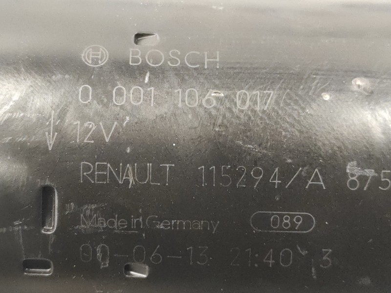 Recambio de motor arranque para renault espace /grand espace (je0) 2.0 16v referencia OEM IAM 0001106017 875450 115294A