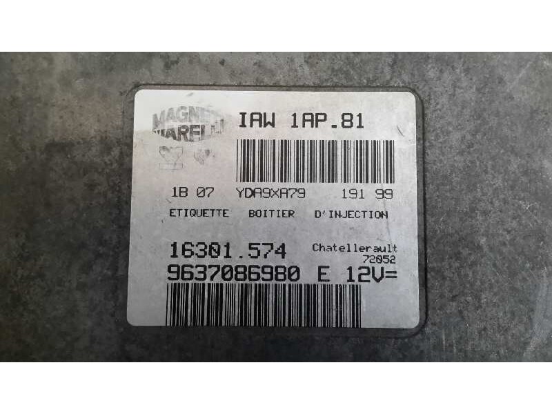 Recambio de centralita motor uce para peugeot 206 berlina 1.1 referencia OEM IAM 9637086980  
