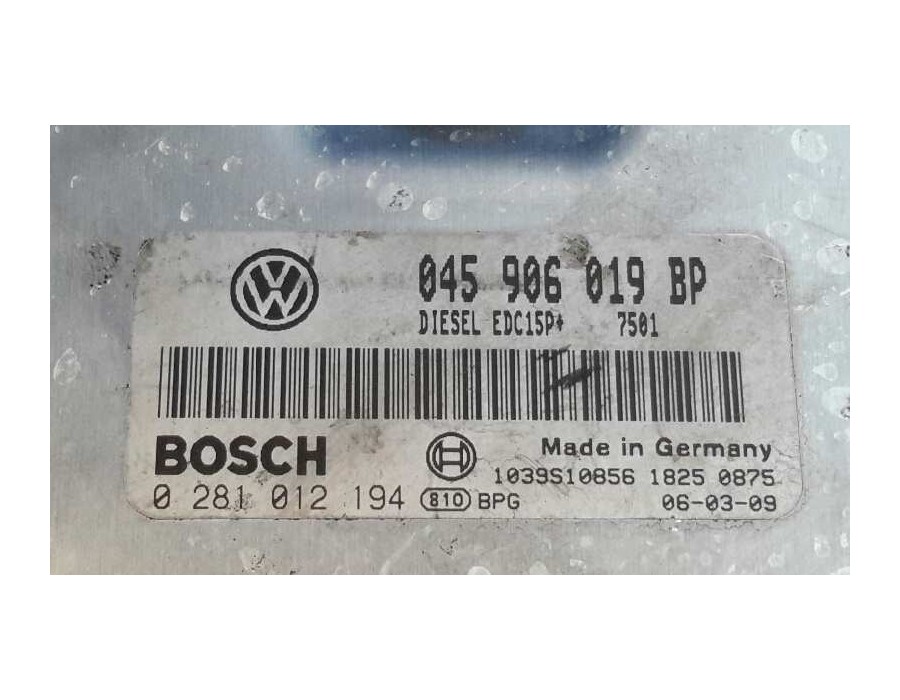 Recambio de centralita motor uce para volkswagen polo (9n3) 1.4 tdi referencia OEM IAM 0281012194 EDC15P+ 045906019BP