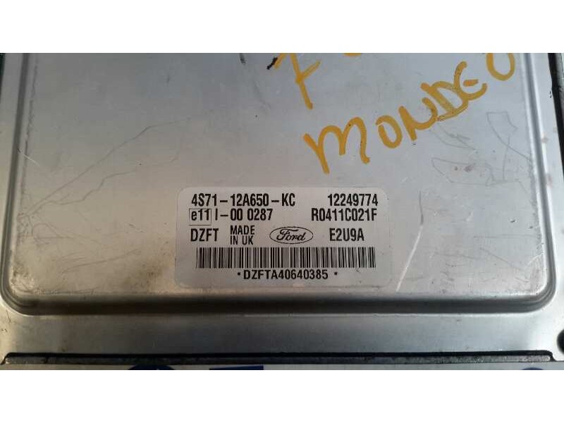 Recambio de centralita motor uce para ford mondeo berlina (ge) ambiente referencia OEM IAM 4S7112A650KC E2U9A 12249774